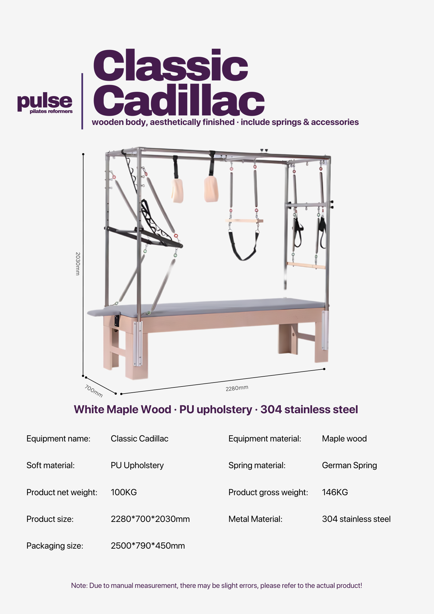 Classic Cadillac - Pulse Pilates Reformer