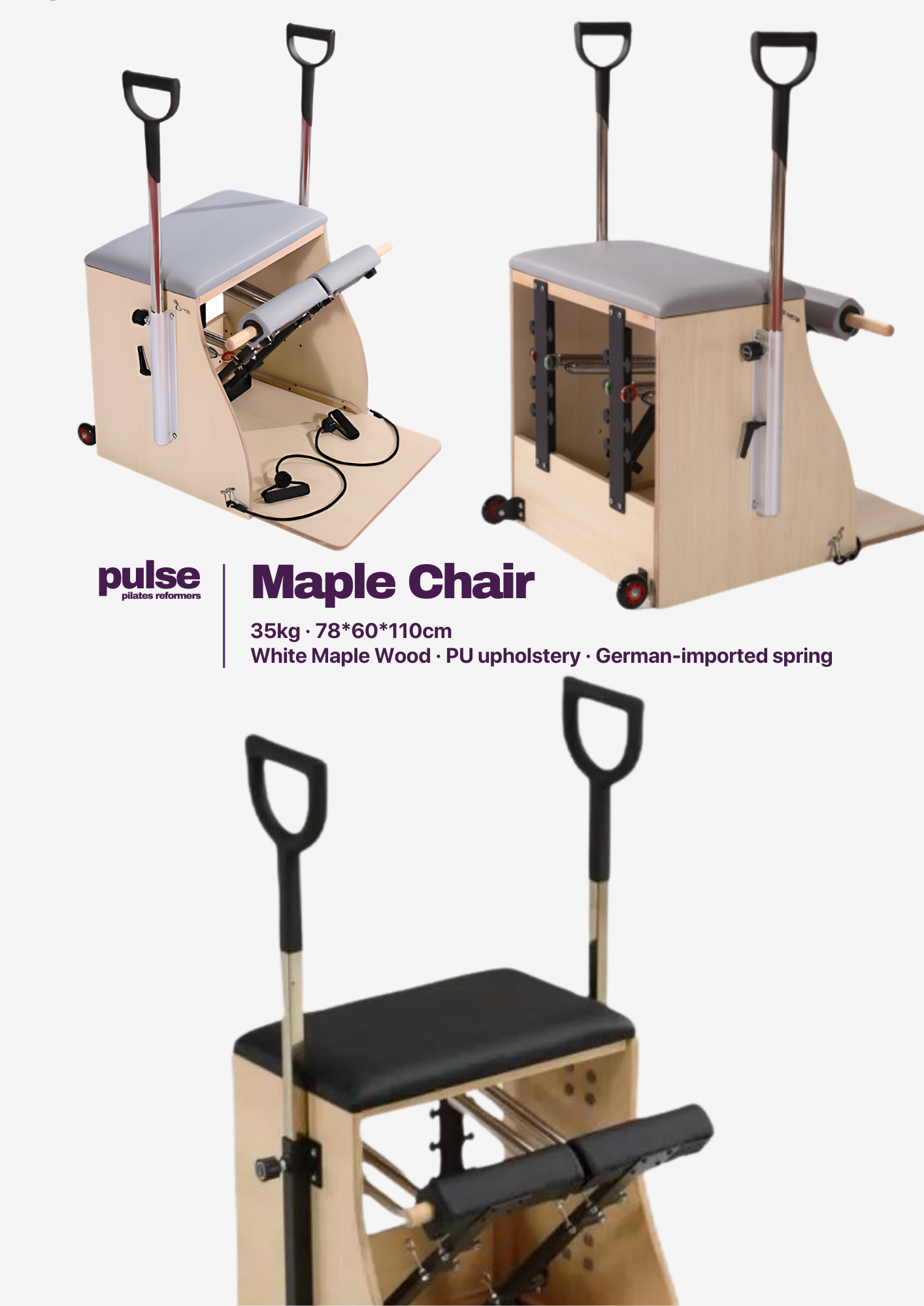 Maple Chair - Pulse Pilates Reformer